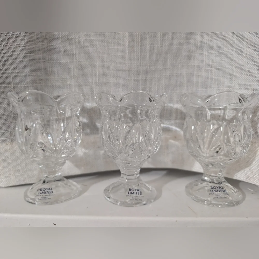 The Limited Crystal Clear Vases Elegant Accents Tulip Design
